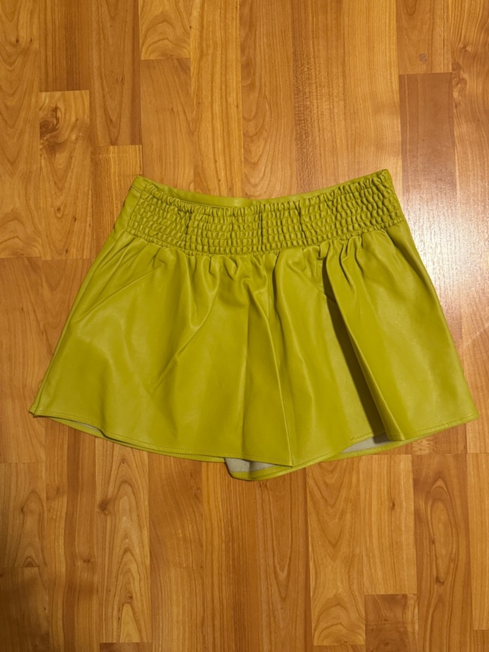 Free People We The Free Paradise Found Vegan Skort Chartreuse Skort SMALL NWT - Picture 6 of 14
